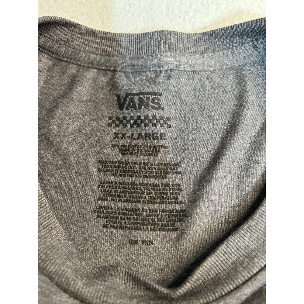 Vans T-Shirt Bundle Gray Green XXL 2XL Graphic Logo Short Sleeve Cotton Blend - Picture 4 of 9